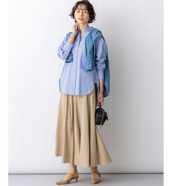 23区「【Oggi掲載・見上愛さん着用】CANCLINI シャーティング ルーズフィットシャツ」|シャツ・ブラウス|