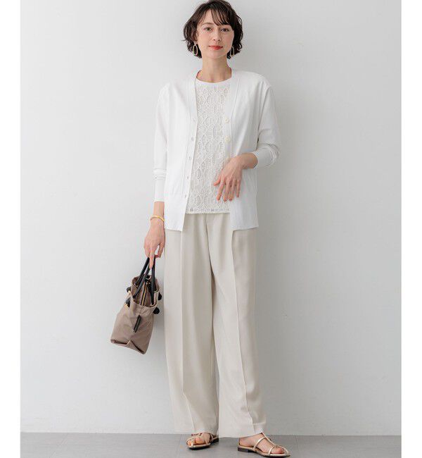 23区「【LEE掲載】レーヨンポリエステルストレッチ Vネック カーディガン」|カーディガン|