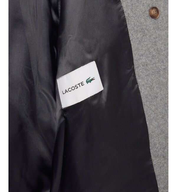 LACOSTE「ショート丈 オーバーサイズウールブレンドPコート」|ピーコート|