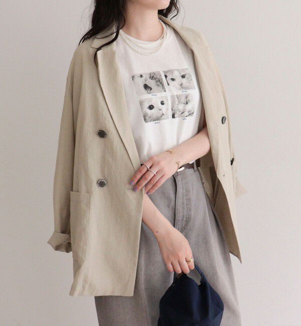 fredy emue「刺しゅう入りCAT PHOTO Tシャツ」|Tシャツ・カットソー|