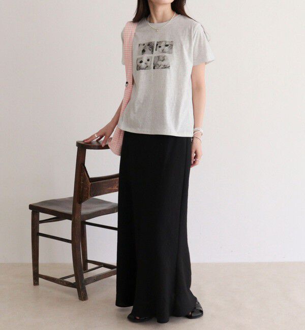 fredy emue「刺しゅう入りCAT PHOTO Tシャツ」|Tシャツ・カットソー|