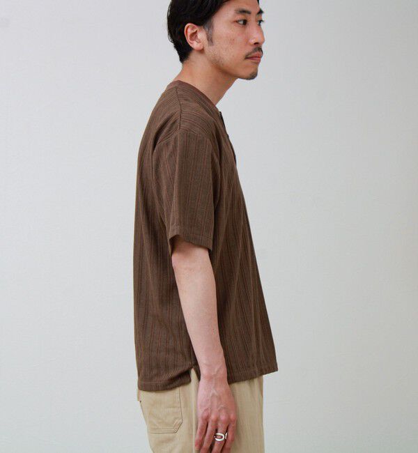 GLOSTER「シアージャガード ヘンリーネックTシャツ」|Tシャツ・カットソー|