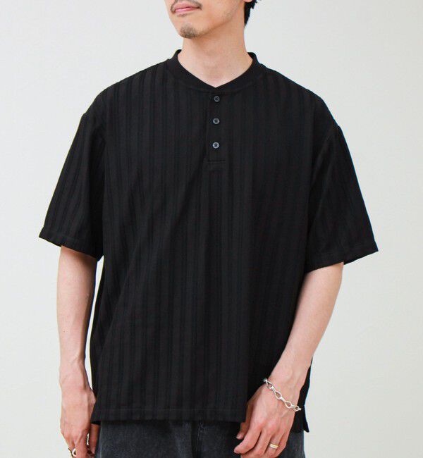 GLOSTER「シアージャガード ヘンリーネックTシャツ」|Tシャツ・カットソー|
