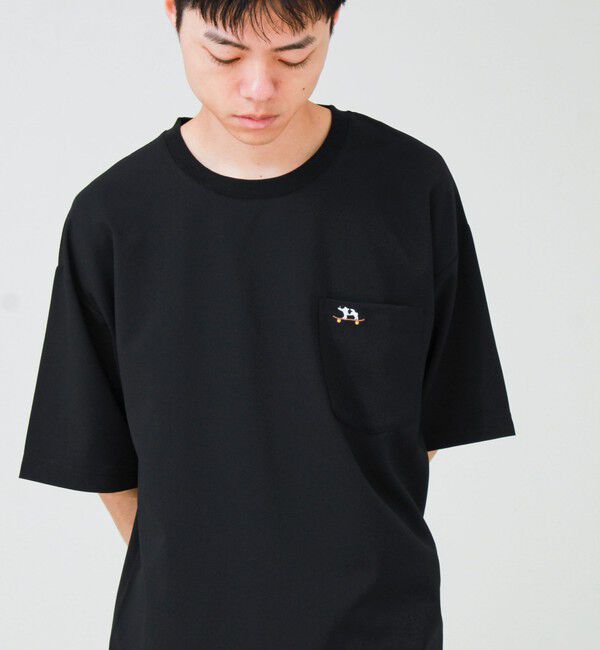 GLOSTER「【フレブル刺繍/セットアップ対応】カラミ織りTEE フェイクレイヤード」|Tシャツ・カットソー|