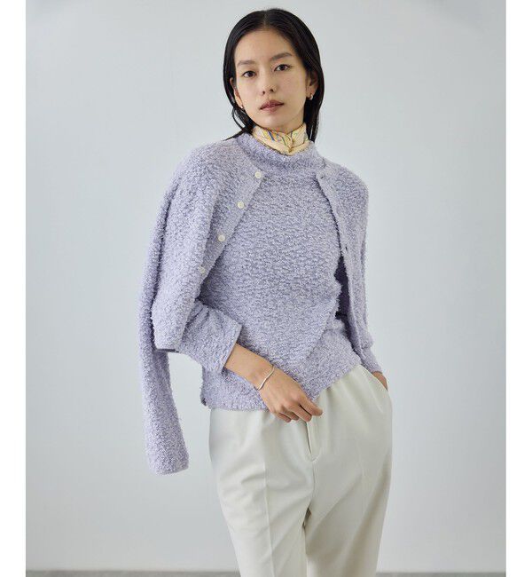 ROPE「【COOHEM(コーヘン)】 COTTON FANCY YARN KNIT CARDIGAN」|カーディガン|