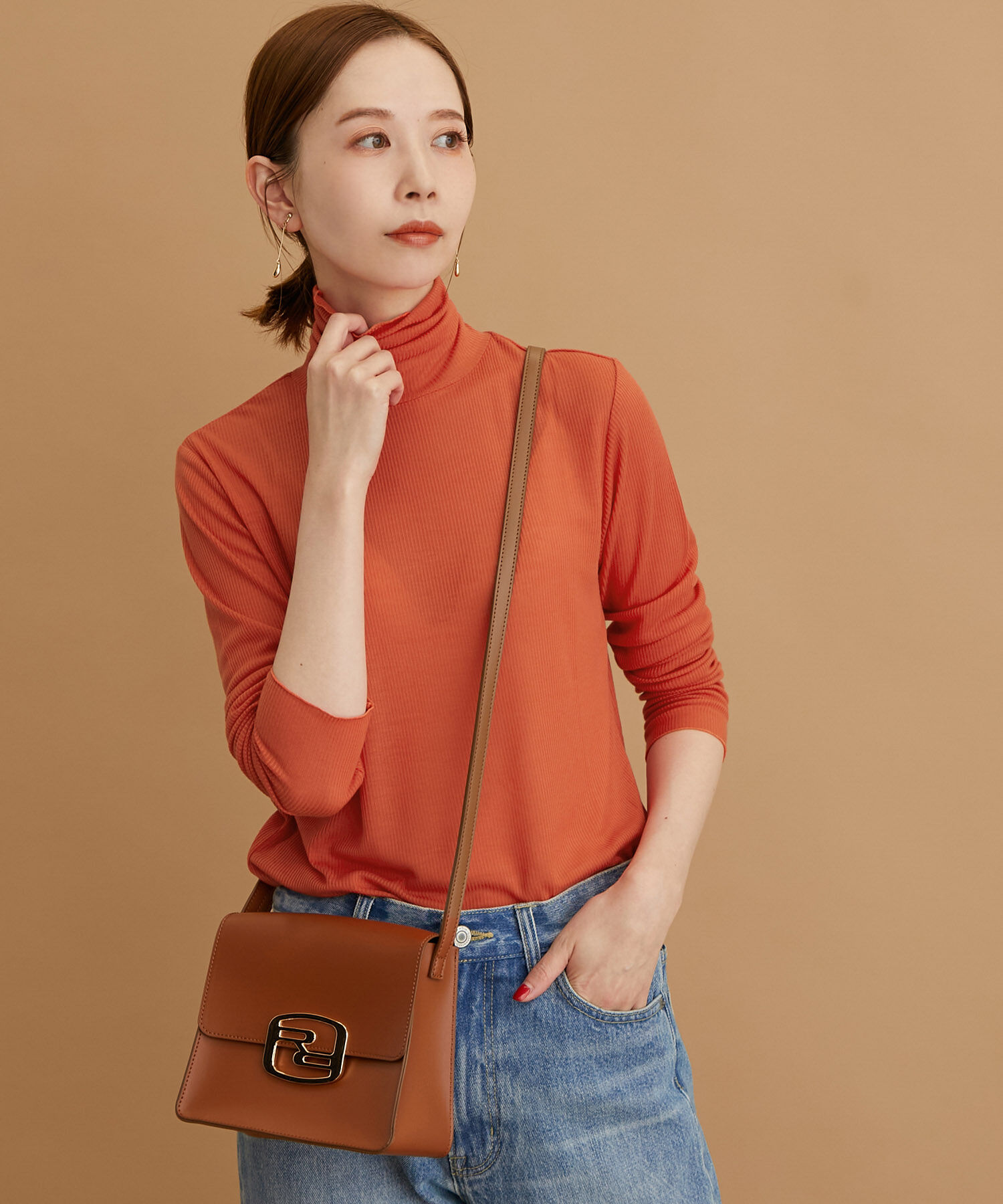 Rope&rsquo;Picnic「【WEB限定カラー:チャコール,オレンジ】シアーカットタートル」|Tシャツ・カットソー|