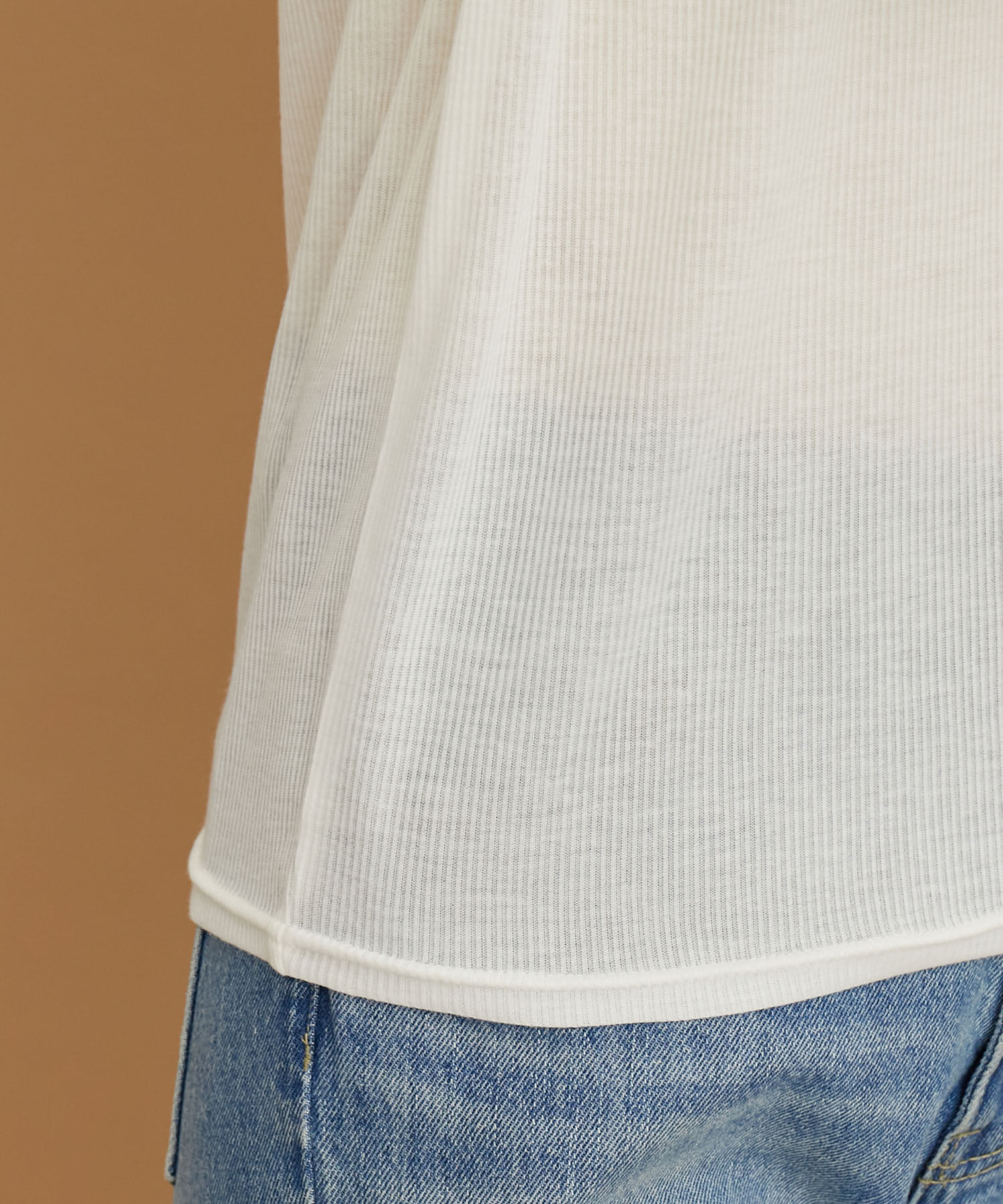 Rope&rsquo;Picnic「【WEB限定カラー:チャコール,オレンジ】シアーカットタートル」|Tシャツ・カットソー|
