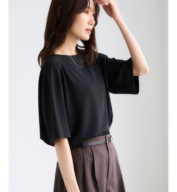 Rope&rsquo;Picnic「【一部店舗限定】ジョーゼットTeeブラウス/UVケア・接触冷感・防シワ」|シャツ・ブラウス|