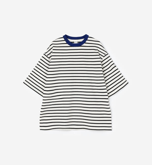 ORCIVAL「ORCIVAL | マーセライズ ワイドクルーネック 半袖 プルオーバー MEN」|Tシャツ・カットソー|BLACK系1