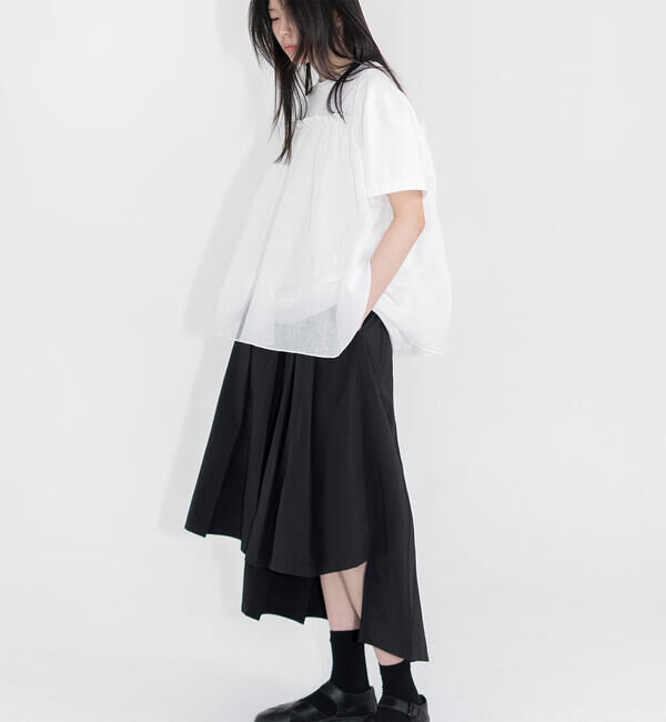  「eunoia｜オーガンジー レイヤードTシャツ WOMEN」|Tシャツ・カットソー|