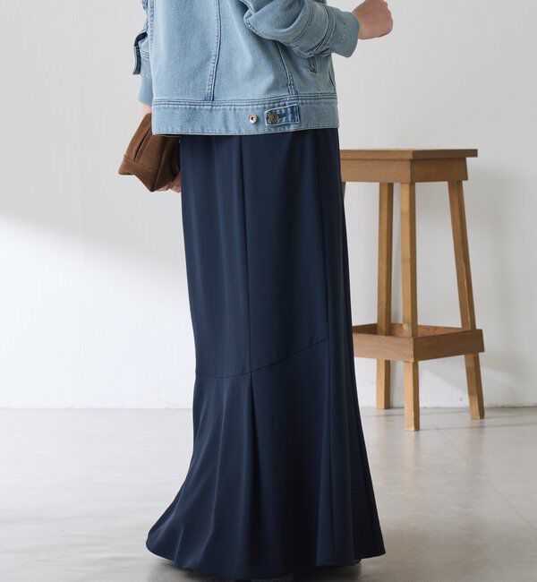  「【着痩せ効果/接触冷感/吸水速乾】ジャージマーメイドスカート」|スカート|