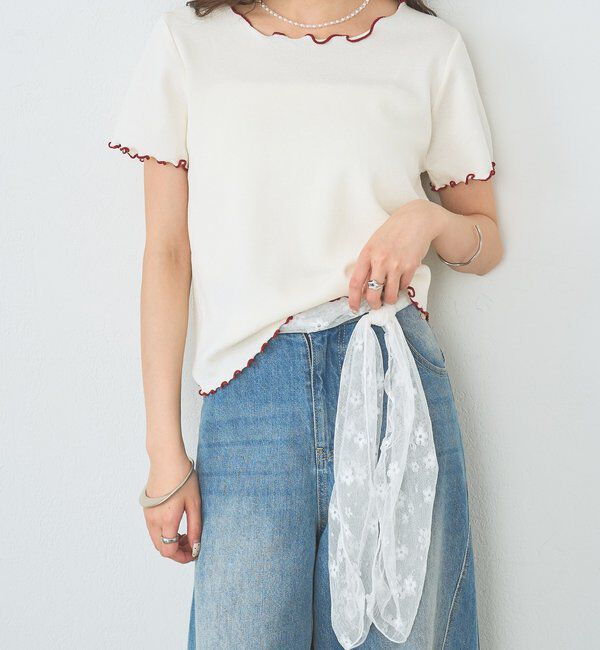  「配色メロウニットT」|Tシャツ・カットソー|