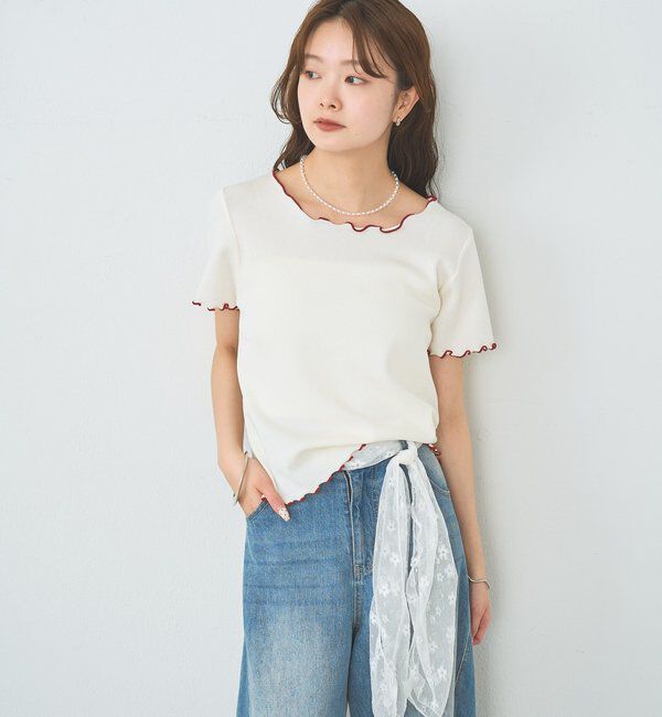  「配色メロウニットT」|Tシャツ・カットソー|