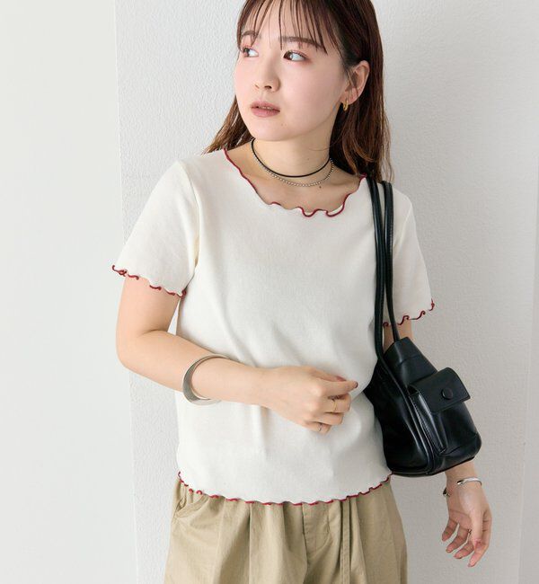  「配色メロウニットT」|Tシャツ・カットソー|