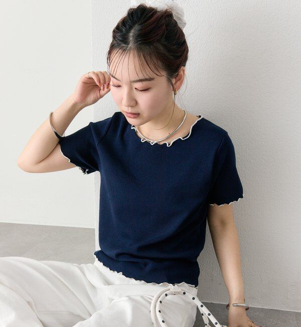  「配色メロウニットT」|Tシャツ・カットソー|