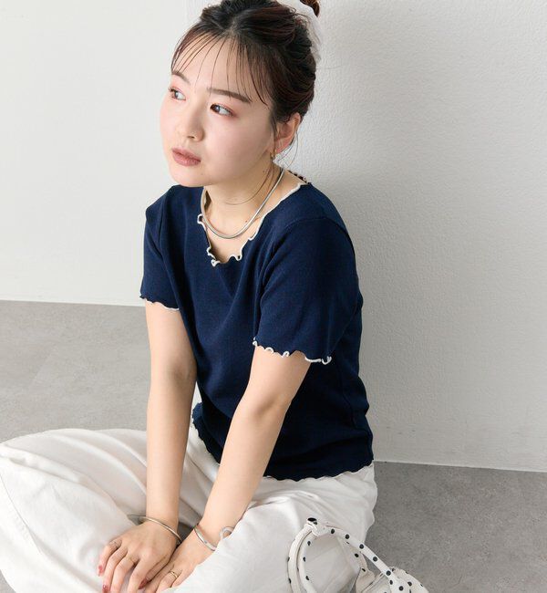  「配色メロウニットT」|Tシャツ・カットソー|