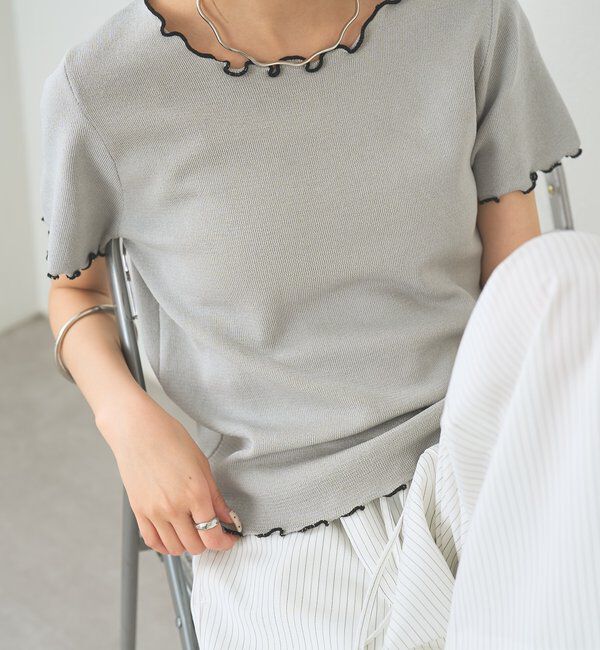  「配色メロウニットT」|Tシャツ・カットソー|