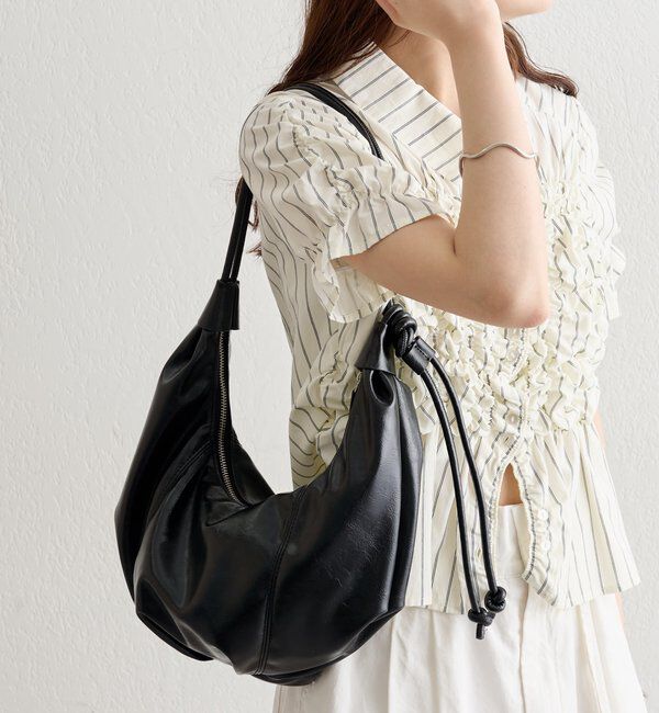  「ハーフムーンBAG」|トートバッグ|ブラック