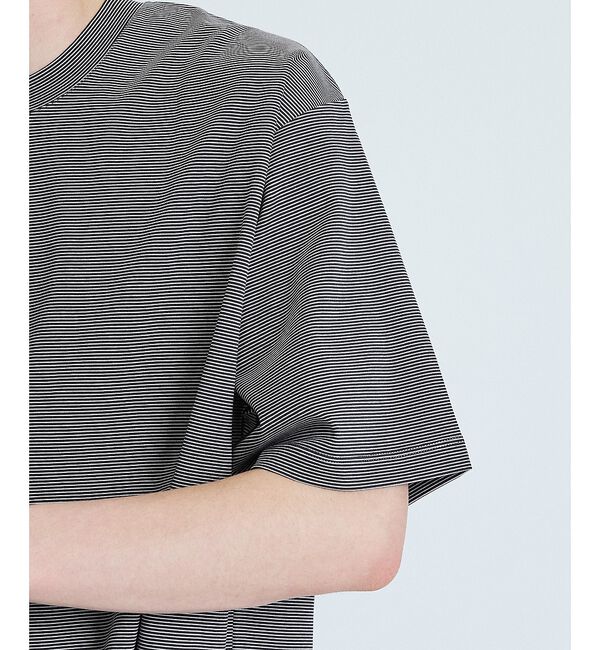 ABAHOUSE「コットンポンチ マイクロボーダー Tシャツ / オーバーサイズ」|Tシャツ・カットソー|