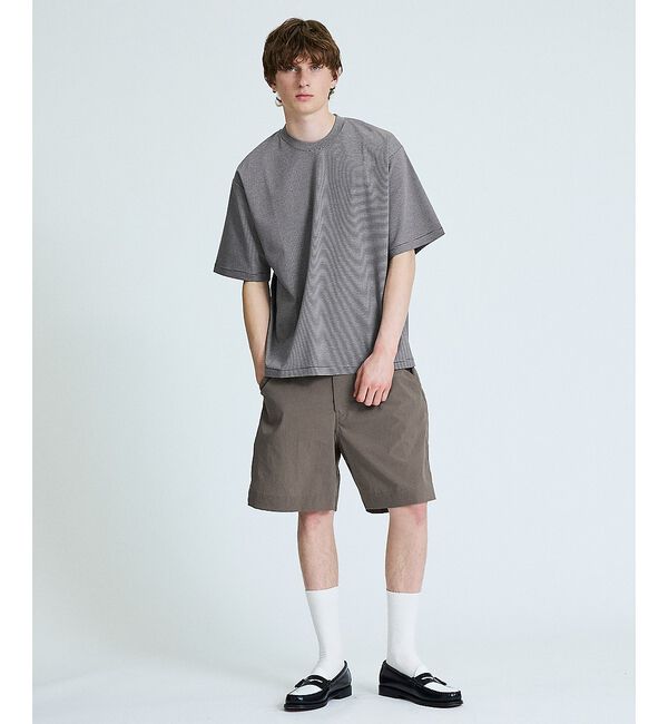 ABAHOUSE「コットンポンチ マイクロボーダー Tシャツ / オーバーサイズ」|Tシャツ・カットソー|