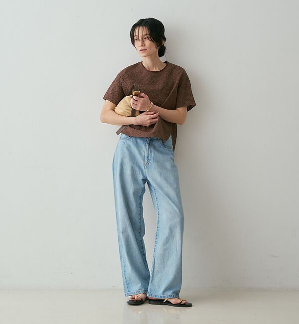 qualite「【セットアップ対応】シアーギンガムブラウス」|シャツ・ブラウス|
