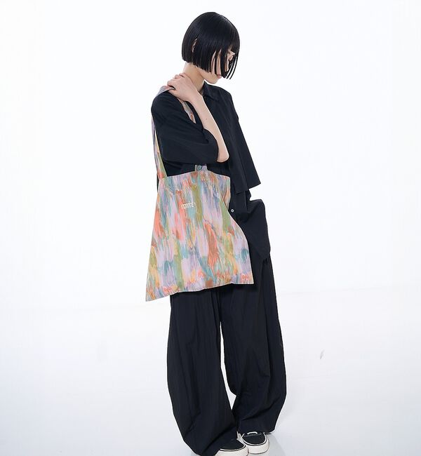 NOMINE「アイコン刺繍 ペイント柄アートプリント ロングハンドル トートバッグ【予約】」|トートバッグ|