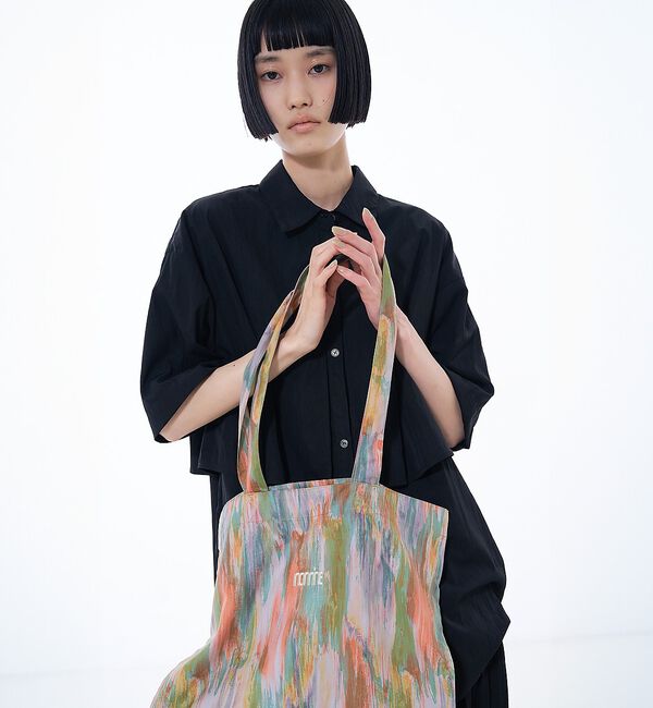 NOMINE「アイコン刺繍 ペイント柄アートプリント ロングハンドル トートバッグ【予約】」|トートバッグ|