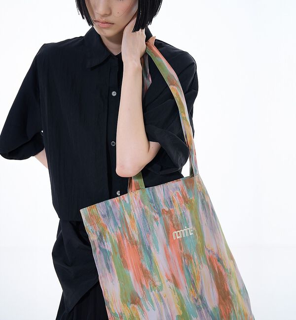 NOMINE「アイコン刺繍 ペイント柄アートプリント ロングハンドル トートバッグ【予約】」|トートバッグ|