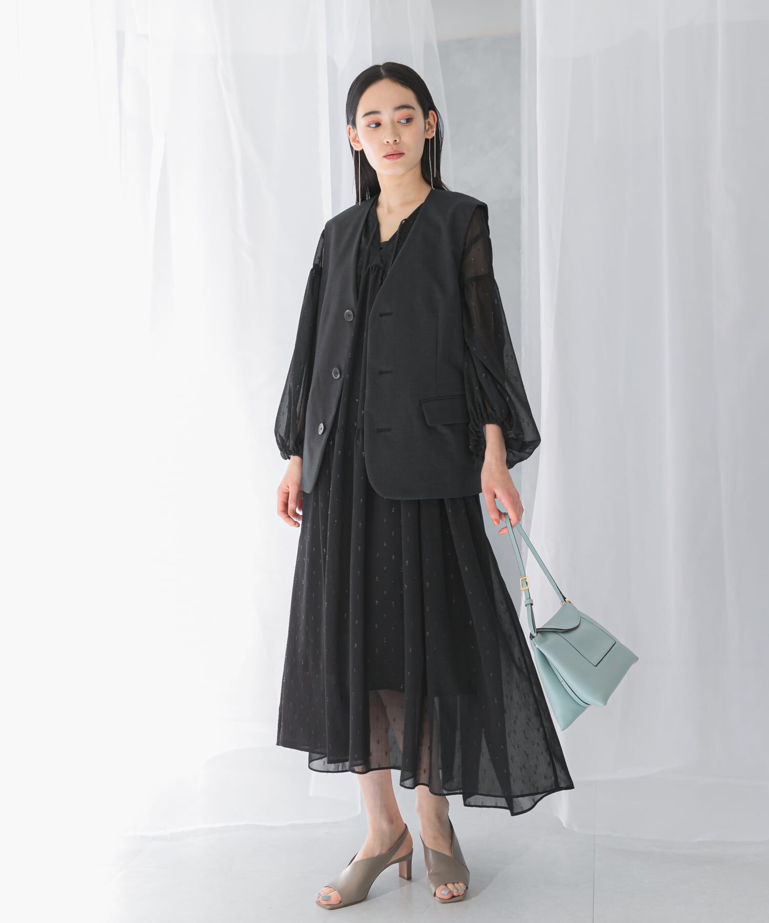 URBAN RESEARCH ROSSO「カットジャガードティアードワンピース」|ワンピース|