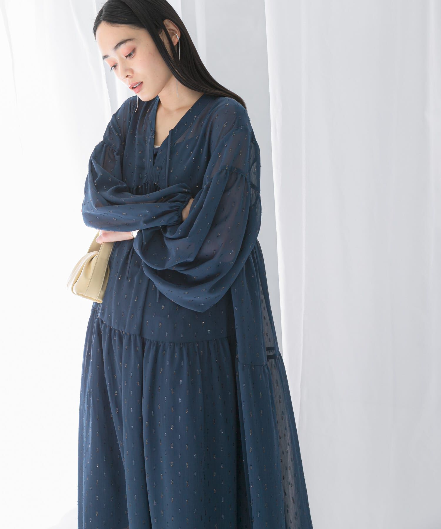 URBAN RESEARCH ROSSO「カットジャガードティアードワンピース」|ワンピース|