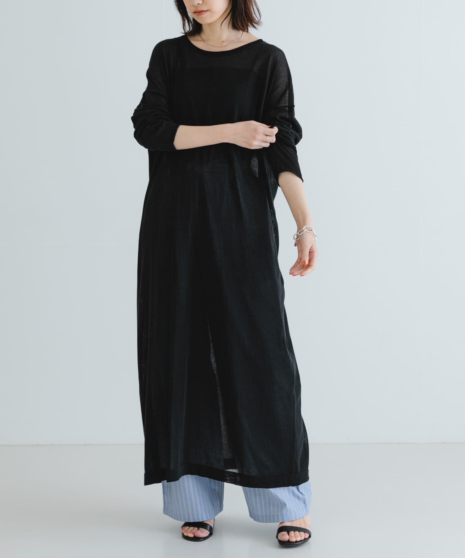 URBAN RESEARCH「ルーズニットワンピース」|ワンピース|ブラック