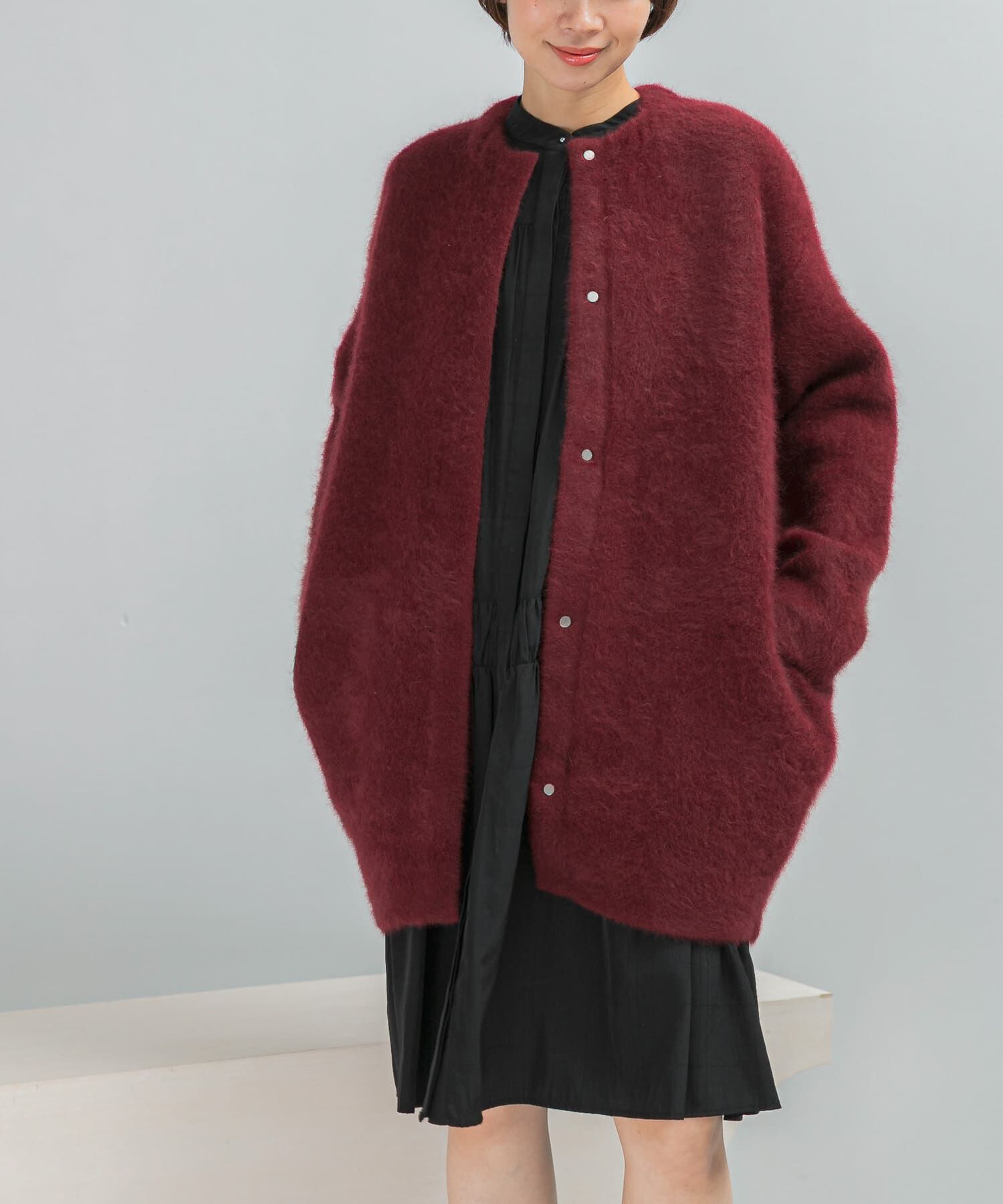 URBAN RESEARCH ROSSO「ELENDEEK　CREW-NECK RACCOON MIX WCARDIGAN」|カーディガン|