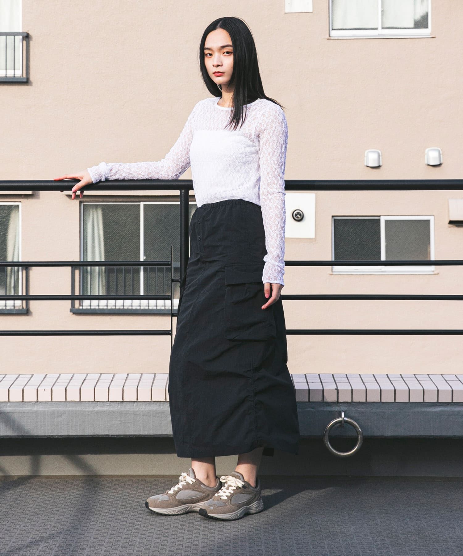 URBAN RESEARCH DOORS「『別注』Snow Peak Apparel&times;DOORS　 NYLON WASHER SKIRT」|スカート|