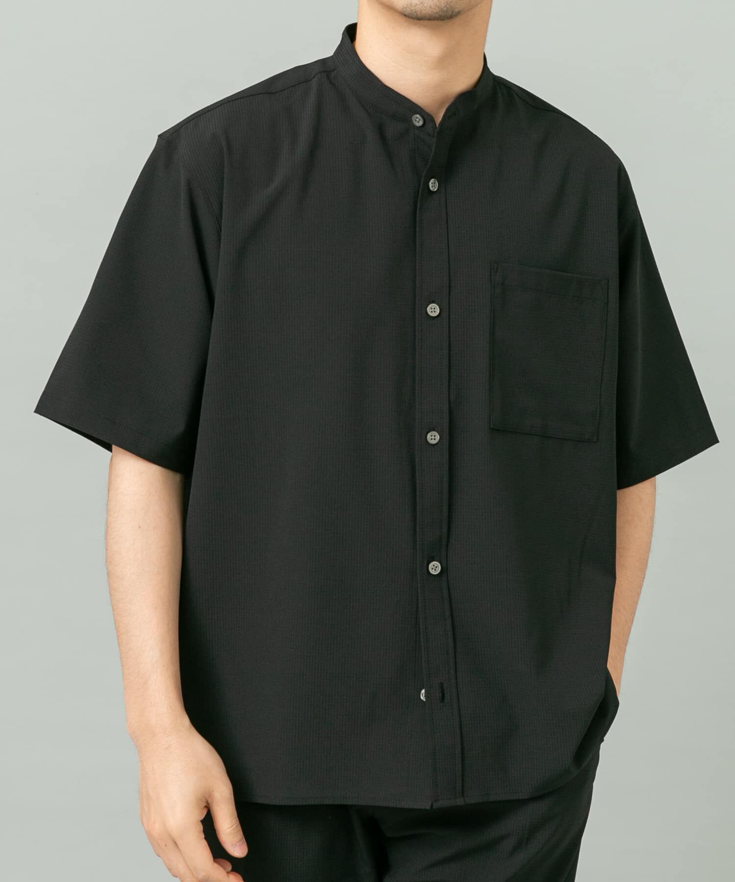 URBAN RESEARCH ROSSO「『WEB限定』『XLサイズあり』『吸水速乾』Air Stretch バンドカラーシャツ」|シャツ・ブラウス|