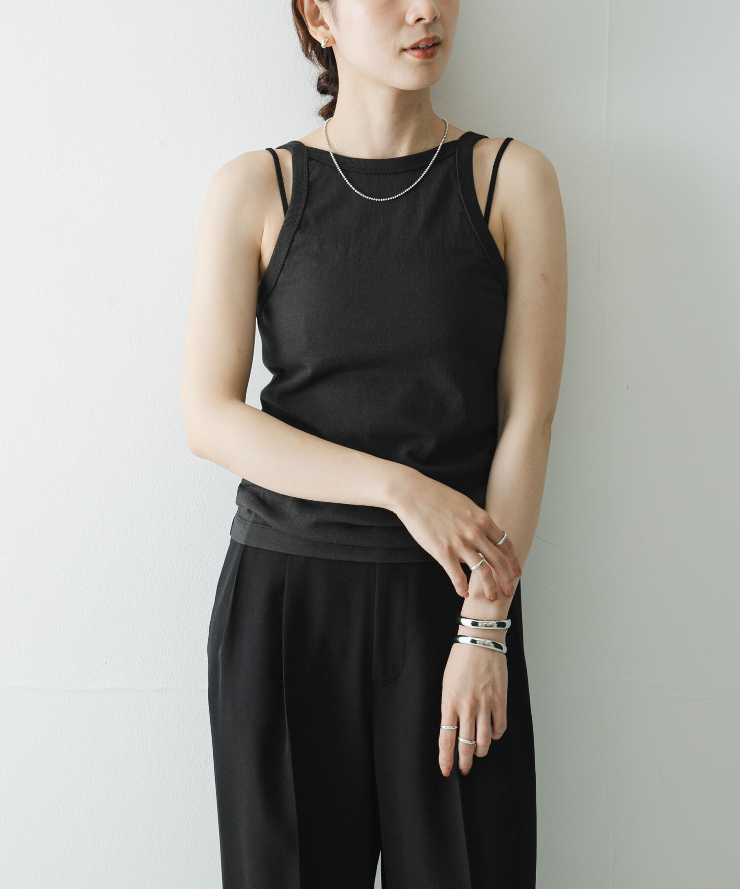 URBAN RESEARCH「onit　AMERICAN SLEEVE CAMISOLE」|キャミソール|チャコールグレー