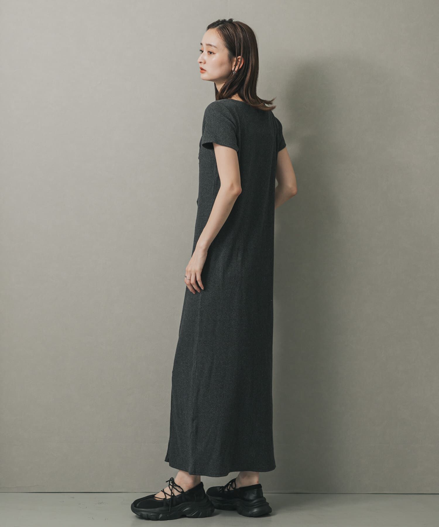 SENSE OF PLACE by URBAN RESEARCH「アシメネックリブワンピース」|ワンピース|