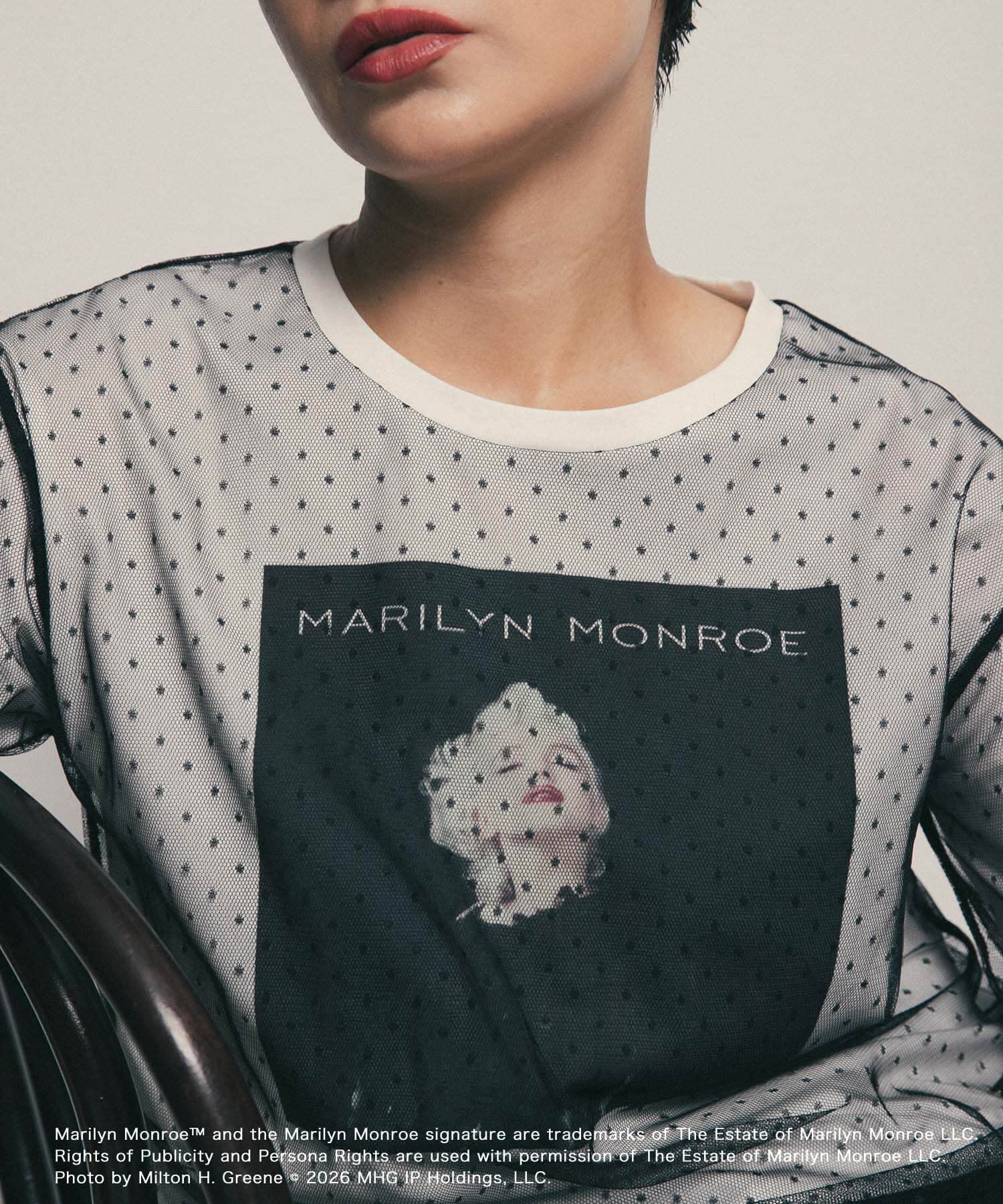 SENSE OF PLACE by URBAN RESEARCH「『別注』MARILYNMONROE&times;SENSE OF PLACE　チュールグラフィックTシャツ」|Tシャツ・カットソー|