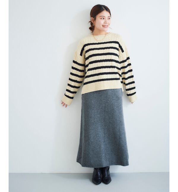 le.coeur blanc「ニットロングスカート」|スカート|