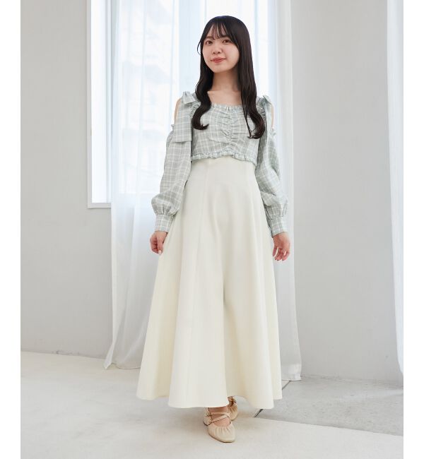  「2way肩リボンドッキングワンピ」|ワンピース|