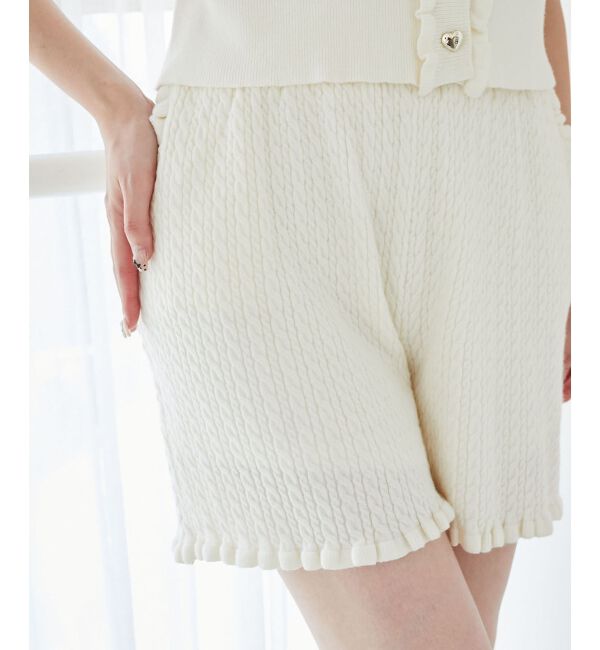  「ミニケーブルショートパンツ」|その他|アイボリー