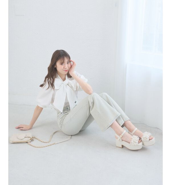  「ミルフィーユフリル厚底サンダル」|サンダル|