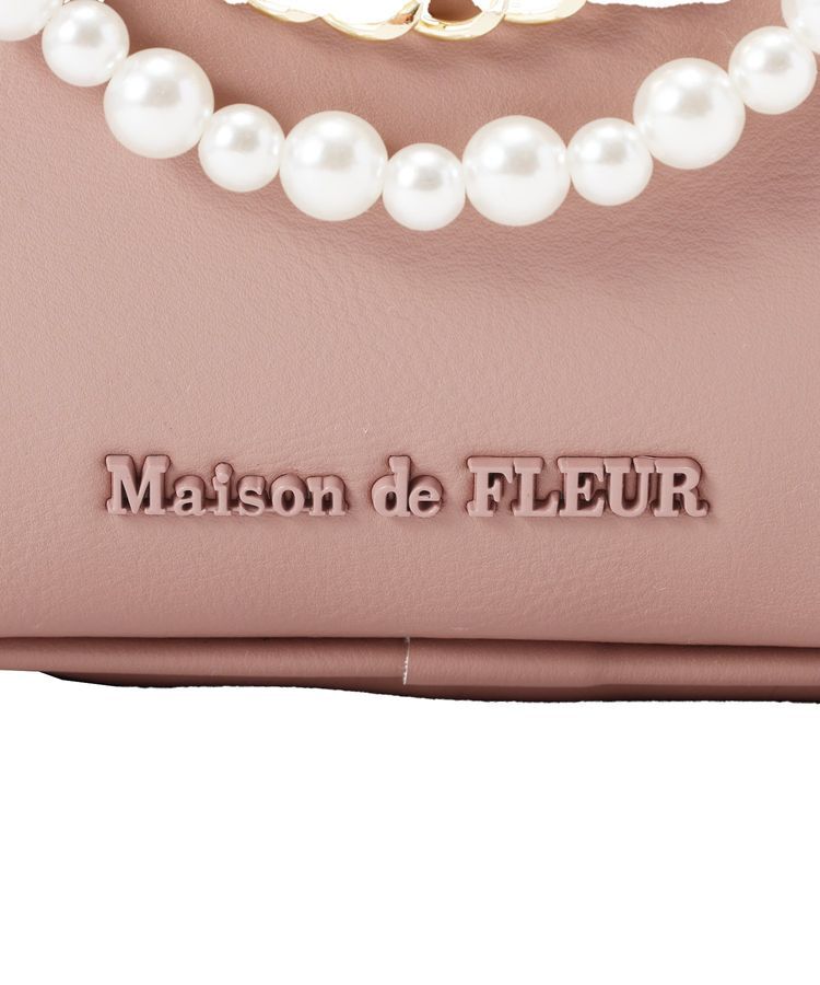 Maison de FLEUR「【チャーム付き/2Way】ワイドボストンバッグ」|ハンドバッグ|