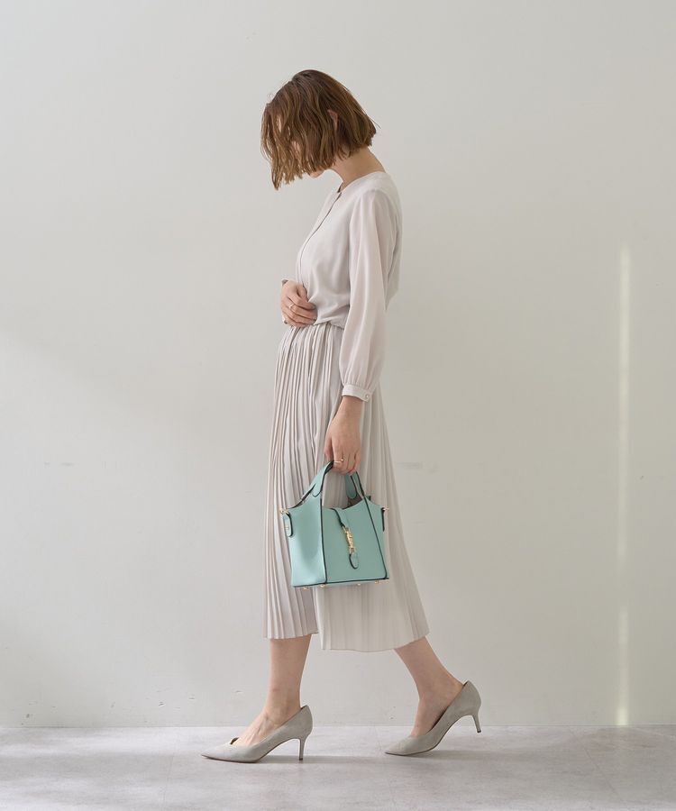 YECCA VECCA「ジョーゼットプリーツワンピース」|ワンピース|