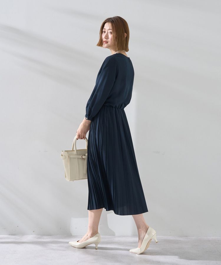 YECCA VECCA「ジョーゼットプリーツワンピース」|ワンピース|