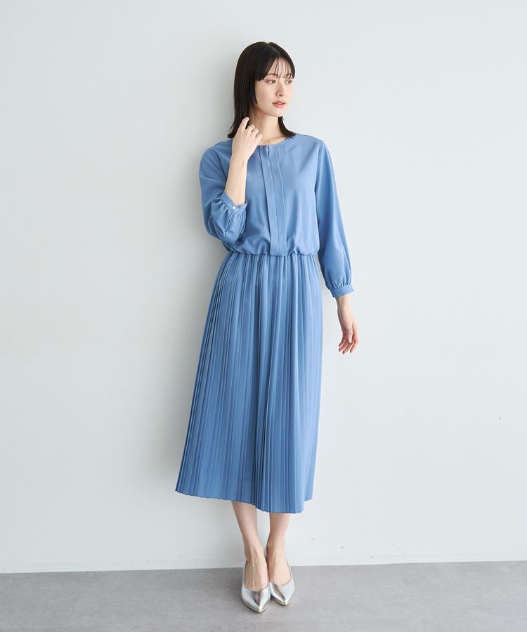 YECCA VECCA「ジョーゼットプリーツワンピース」|ワンピース|