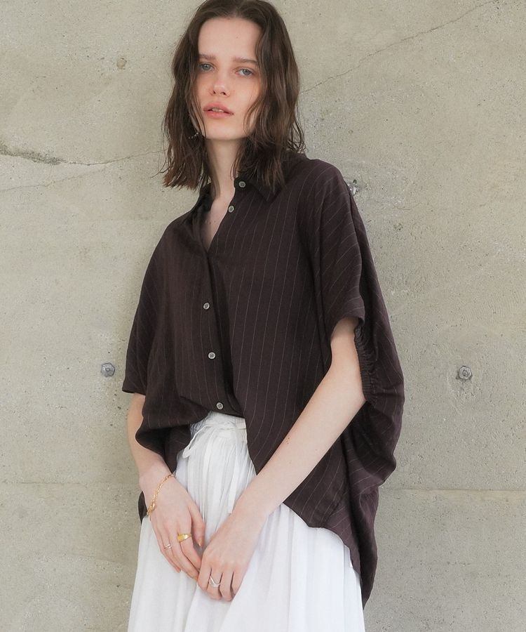 YECCA VECCA「【セットアップ可能】ストライプ柄シャツ」|シャツ・ブラウス|