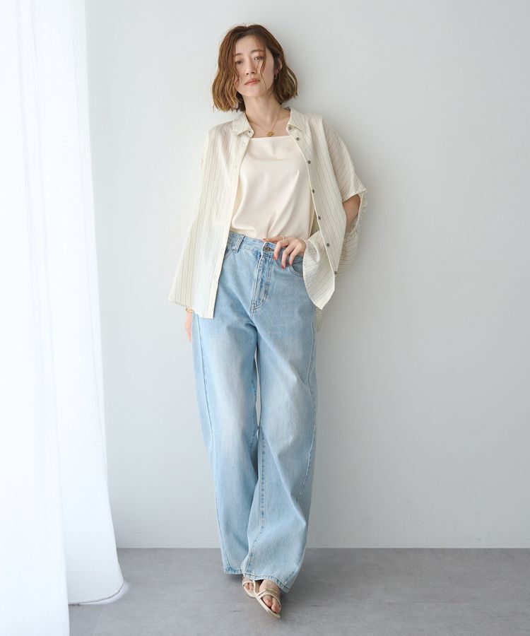 YECCA VECCA「【セットアップ可能】ストライプ柄シャツ」|シャツ・ブラウス|