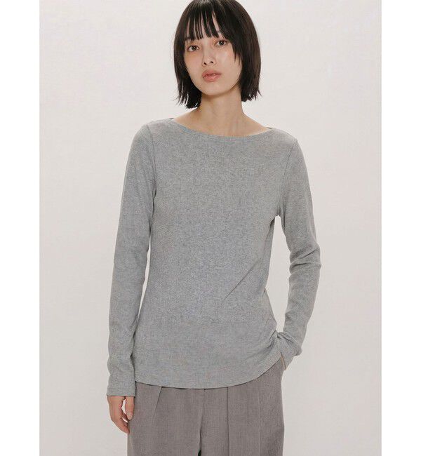 MIDIUMISOLID「MIDIUMISOLID for Ladies リブプルオーバー」|Tシャツ・カットソー|トップグレー