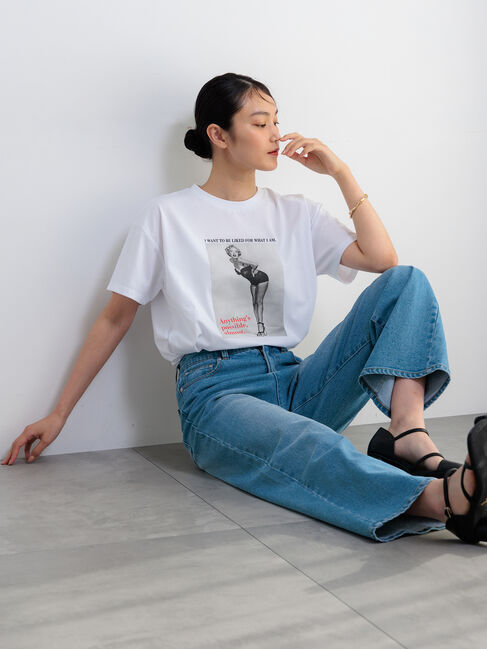 Te chichi「マリリンモンローモノクロフォトTシャツ」|Tシャツ・カットソー|