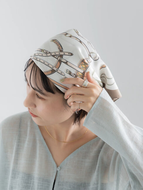 Te chichi「チェーン柄スカーフ」|その他|ブラウン